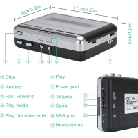 Walkman Bluetooth cassette speler 