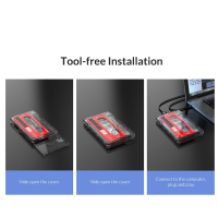 HDD SSD behuizing retro tape cassette bandje style SATA 2.5 inch