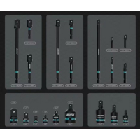  20 delige 1/4,  3/8,  1/2 slagdop verloop en adapter set