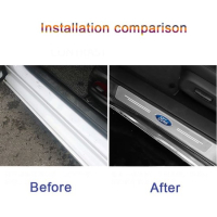 FORD dorpel bescherm transparant sticker 4 deurs