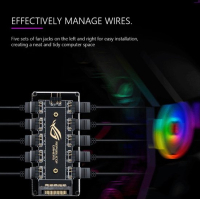 Republic of Gamers fan controller 10 voudig 5V 3pins AURA RGB