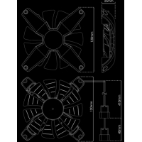 RGB Frameless Ventilator Fan voor computer behuizing case 
