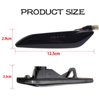 Dynamisch knipperlicht ZWART Fiat Tipo Egea Alfa Romeo 156 147 Chrysler Ypsilon Iii Lancia Delta