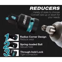  20 delige 1/4,  3/8,  1/2 slagdop verloop en adapter set