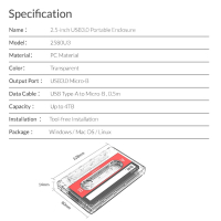 HDD SSD behuizing retro tape cassette bandje style SATA 2.5 inch