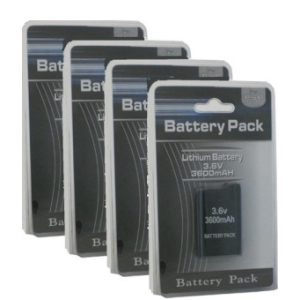 Batterij accu voor PSP 1000 serie 3600mAh 4 pack