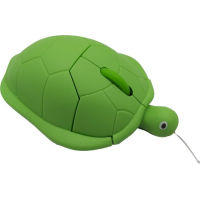 Kindermuis Schildpad groen bedraad