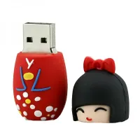 USB stick 32GB Japans meisje in kimono Rood