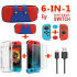 6in1 Nintendo Switch case opbergtas + bescherming