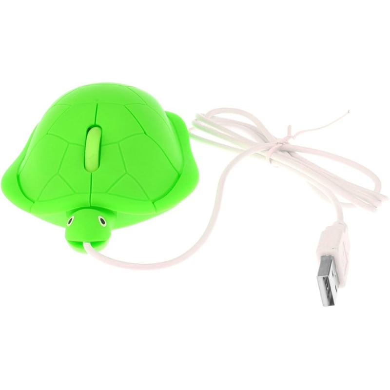 Kindermuis Schildpad groen bedraad
