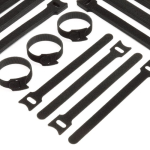 Kabelbinders Klittenband Hersluitbaar - 50 Stuks - Tie Wraps - Kabel Organiser - Zwart