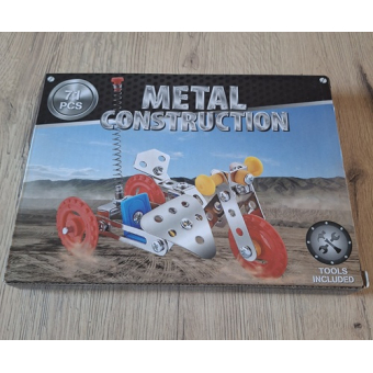 Metal Construction kit motor met zijspan