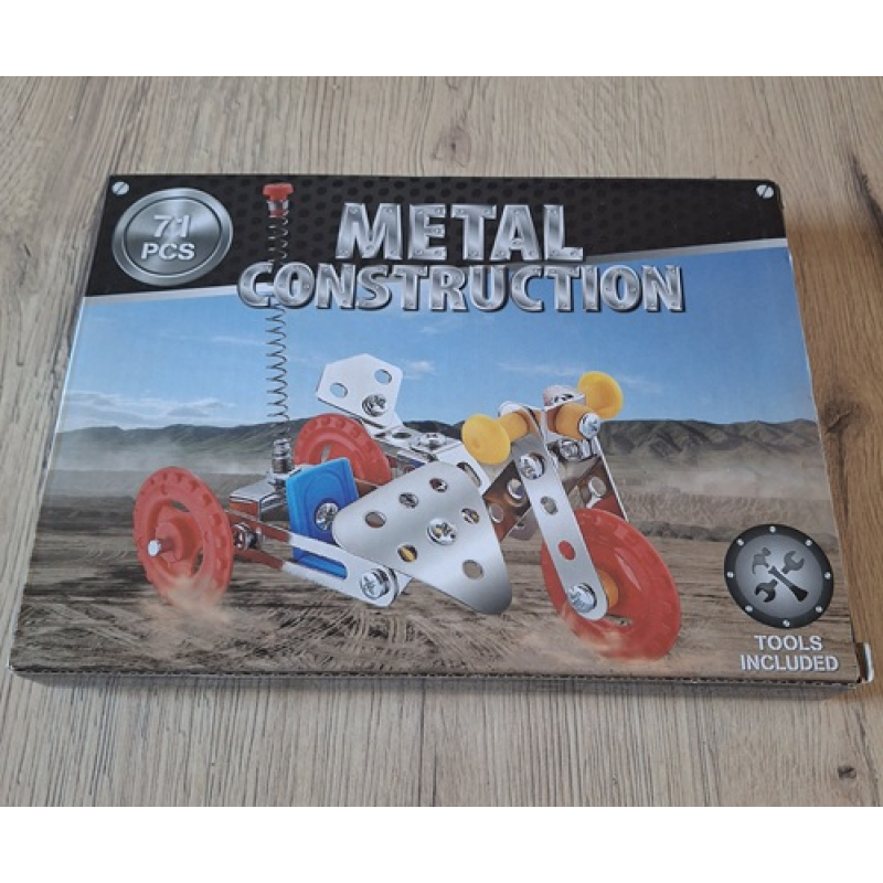 Metal Construction kit motor met zijspan