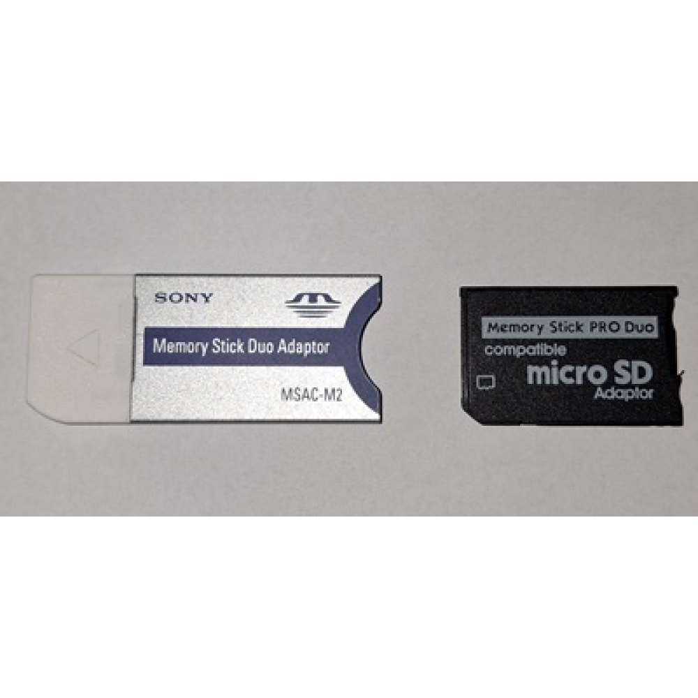 Memorystick adaptor + microSD adaptor kaart