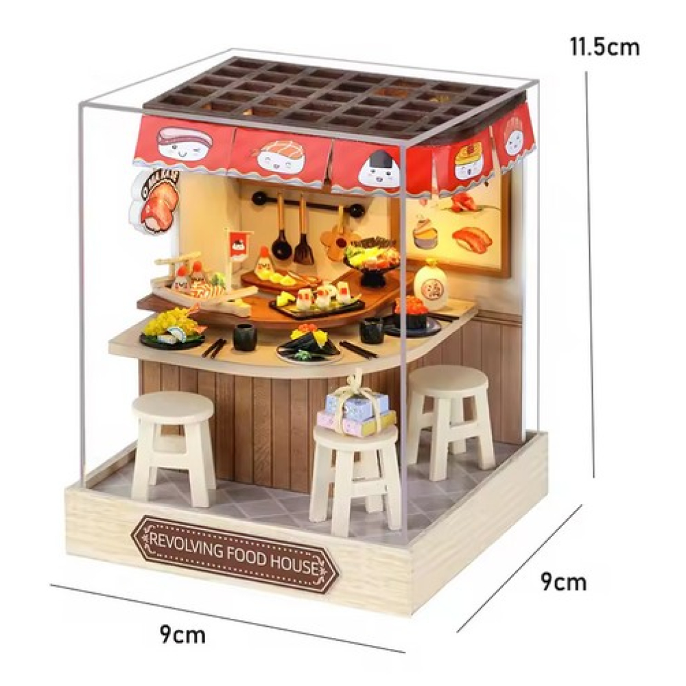  Miniatuurhuisje bouwpakket Uitvoering Revolving Food House