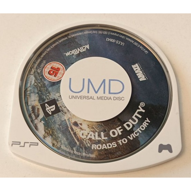 PSP Call of Duty Roads to Victory unboxed version