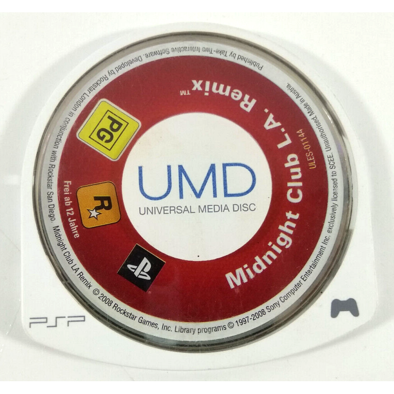 PSP Midnight Club Remix UMD unboxed version