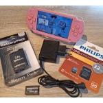 PSP 1004  Roze Complete Set  + 32gb card met kinder games