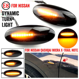 Dynamisch knipperlicht ZWART voor Nissan Tiida C11 Note E11 NE11 Micra K12 NP300 Navara D40 Qashqai J10