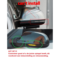 Dynamisch knipperlicht ZWART AUDI A3 / A4 / A5 / RS3, 4, 5