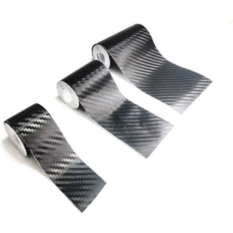 7 meter x 7 cm breed Carbon Fiber Sticker Auto Bumper Instaplijsten Bescherming Tape 3D