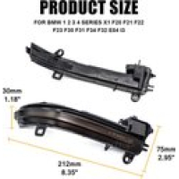 Dynamisch knipperlicht ZWART voor BMW 1 2 3 4 Serie X1 F20 F21 F22 F23 F30 F31 F34 F32 E84 i3