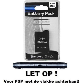 Batterij accu voor PSP Slim&Lite PSP2000-PSP3000 2400mAh.