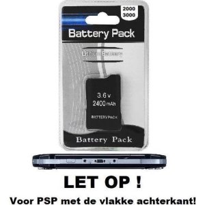 Batterij accu voor PSP Slim&Lite PSP2000-PSP3000 2400mAh.