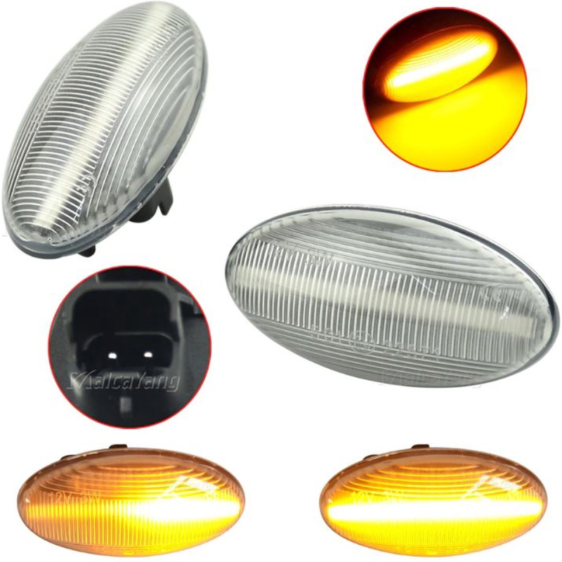 Dynamisch knipperlicht WIT Voor Toyota Aygo / C1/ Peugeot 107