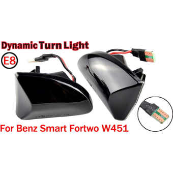 Dynamisch knipperlicht ZWART Smart for Two W451 Mk1 & Mk2 