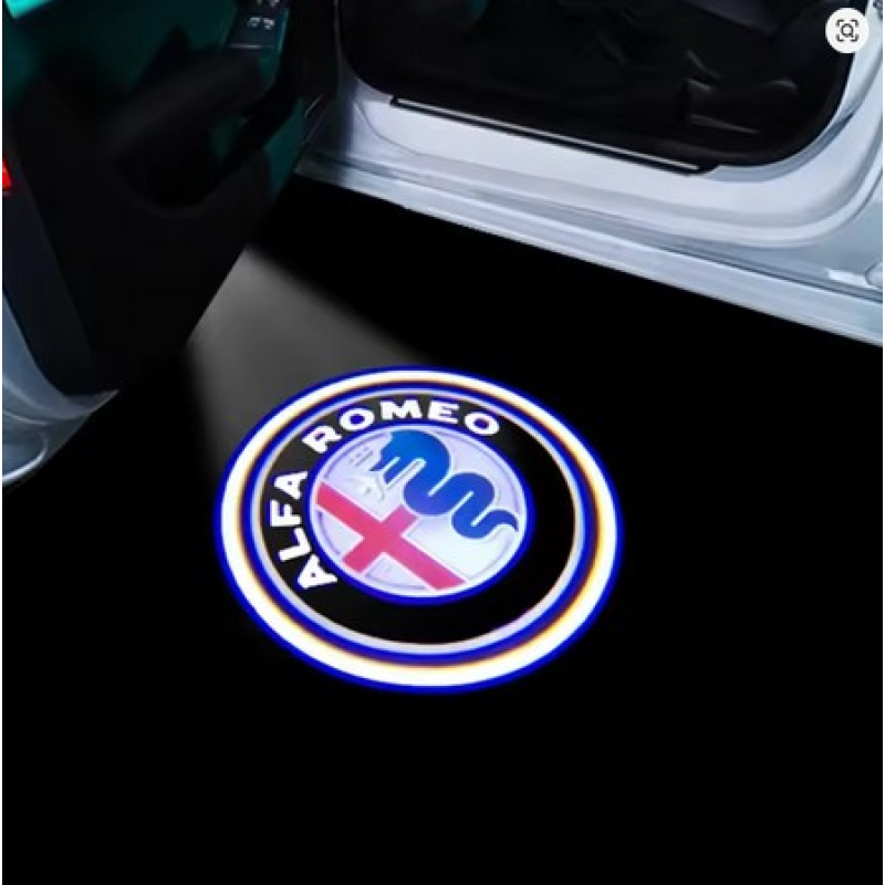Alfa Romeo Logo Projector - Portier voertuigverlichting - Auto deur verlichting - Set van 2 - Portierverlichting