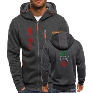 Alfa Romeo hoodie / vest met capuchon - Antraciet Grijs 