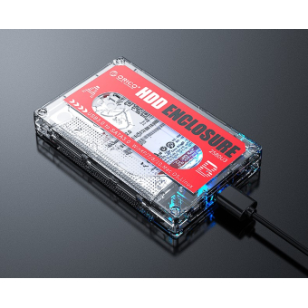 HDD SSD behuizing retro tape cassette bandje style SATA 2.5 inch