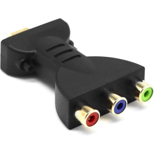 Vergulde HDMI naar 3 RCA (rood groen blauw) RGB Video Audio Adapter AV Component Converter voor DVD Projector