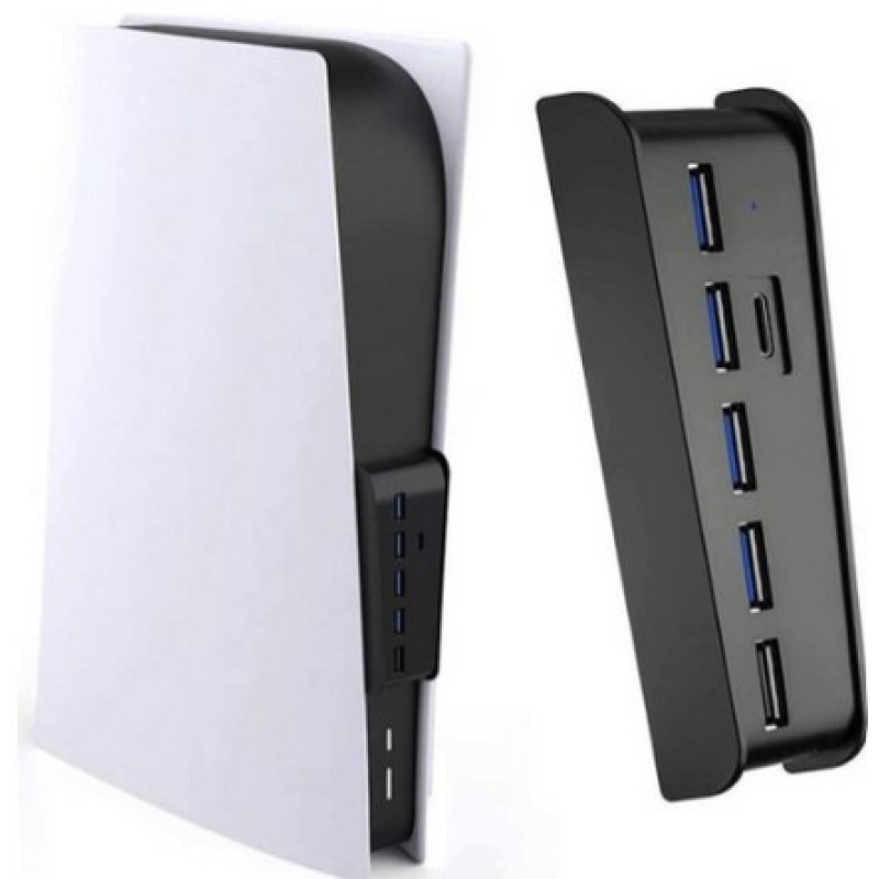 PS5 USB hub zwart