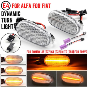 Dynamisch knipperlicht WIT Alfa Romeo 147/ GT/ Mito en FIAT Bravo II