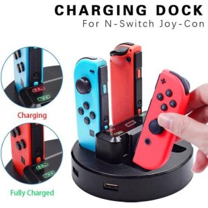 Nintendo Switch USB Lader | 4 Poorten | Type-C | 5V 2A Invoer | Zwart Nintendo Switch USB Lader | 4 Poorten | Type-C | 5V 2A Invoer | Zwart